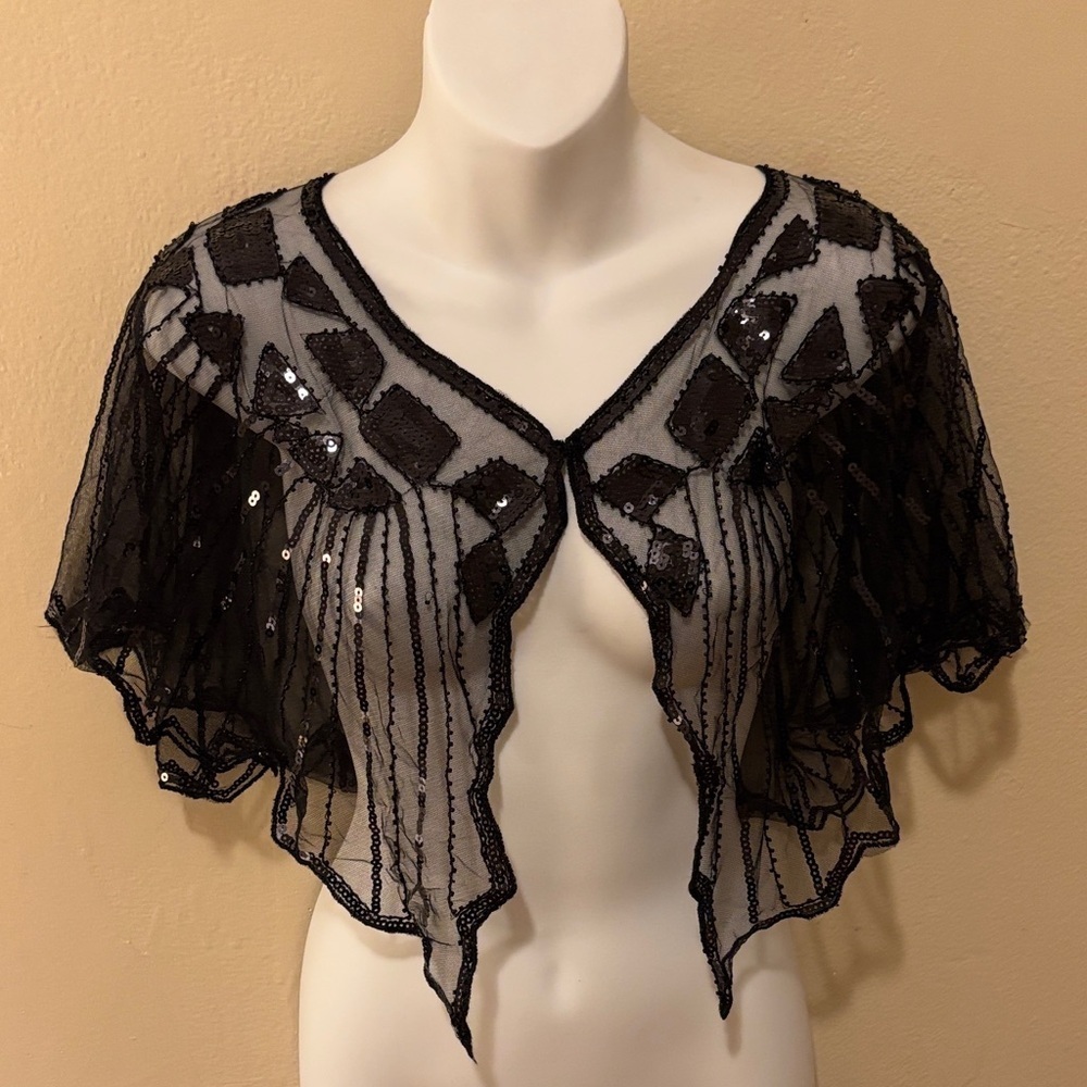 Elegant Black Sequin Women's Sweater